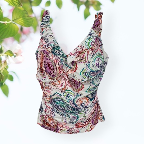 Ralph lauren tummy control tankini top size 16W - Picture 2 of 8